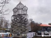 У метро «Динамо» поставили «Софийский собор» из проволоки (ФОТО)